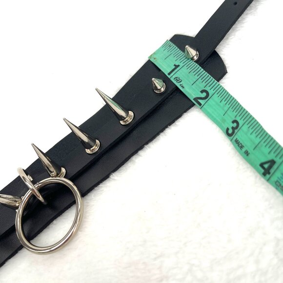 NWT DOLS KILL SMEXY Carea metal spiked leather choker COSTUME RAVE - Picture 7 of 12